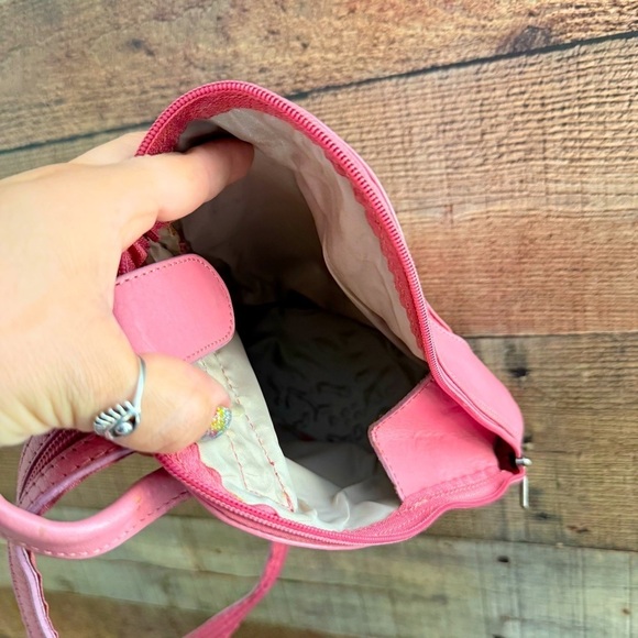 Rare Vintage Vera Pelle Pink Leather Women\'s Convertible Bag main image 5